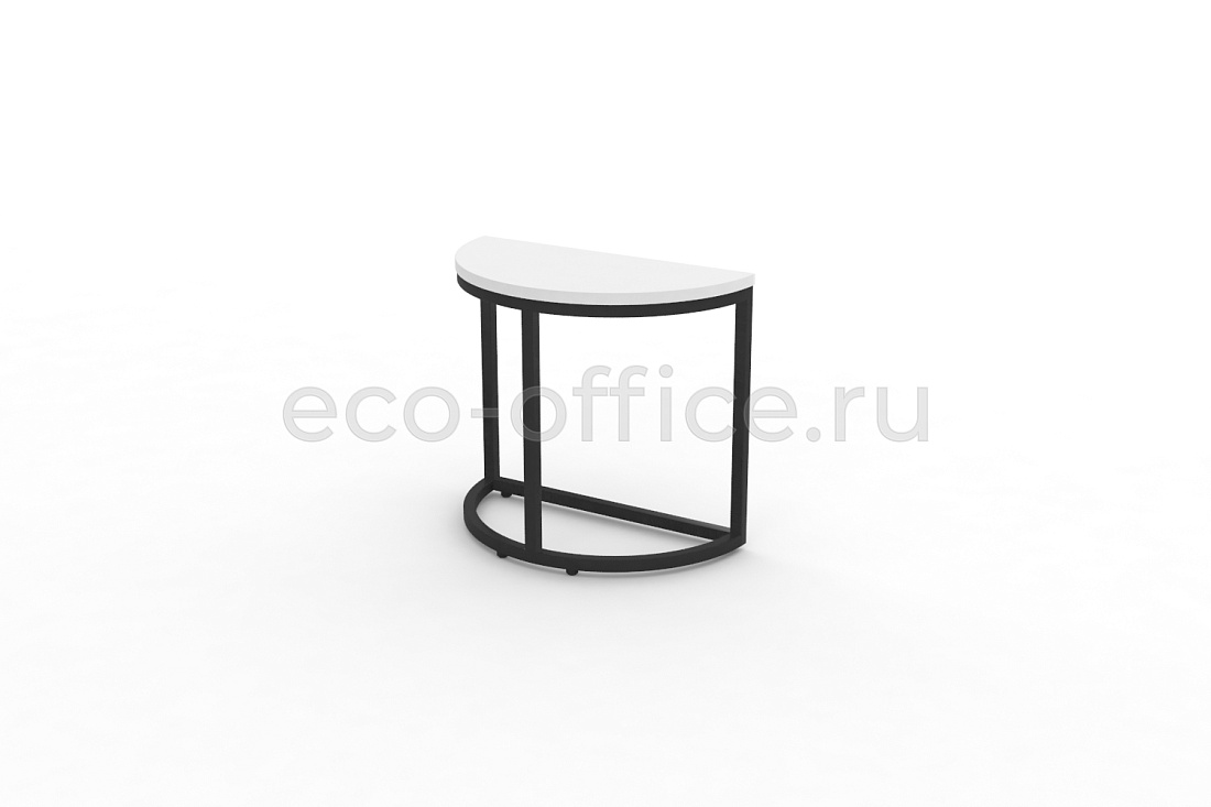 Стол журнальный SLICE-450 Белый Бриллиант / Чёрный металл  стоимость
