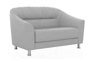 Двухместный диван РАЙТ экокожа Euroline 985 Серый фото