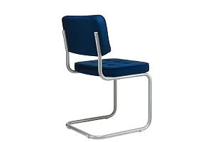 Конференц-кресло ECO-CHAIR COLOMBO Comfort CLM-05 Синий велюр / Серый металл фото