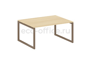Стол переговорный (1 столешница) METAL SYSTEM QUATTRO 5x5 50БО.ПРГ-1.4 Акация Лорка / Мокко металл фото