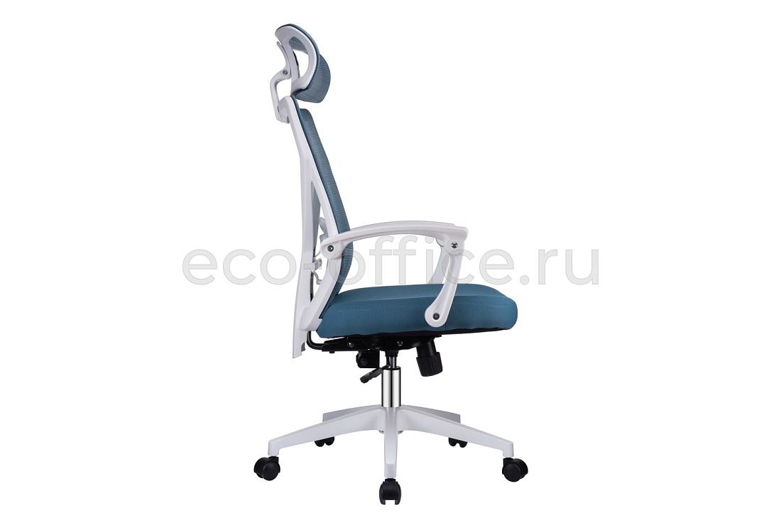Кресло RV Chair OLIVER W-203 AC Белый пластик / Синяя сетка  стоимость