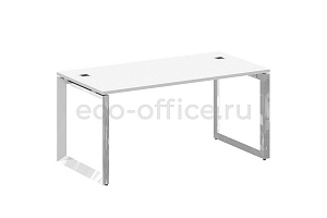 Стол руководителя ONIX DIRECT LUX M-O.MO-SRR-4.8 Белый Бриллиант / Нержавеющая сталь фото