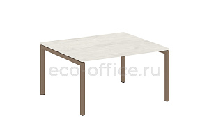 Стол переговорный (1 столешница) METAL SYSTEM QUATTRO 5x5 50БП.ПРГ-1.3 Дуб Наварра / Мокко металл фото