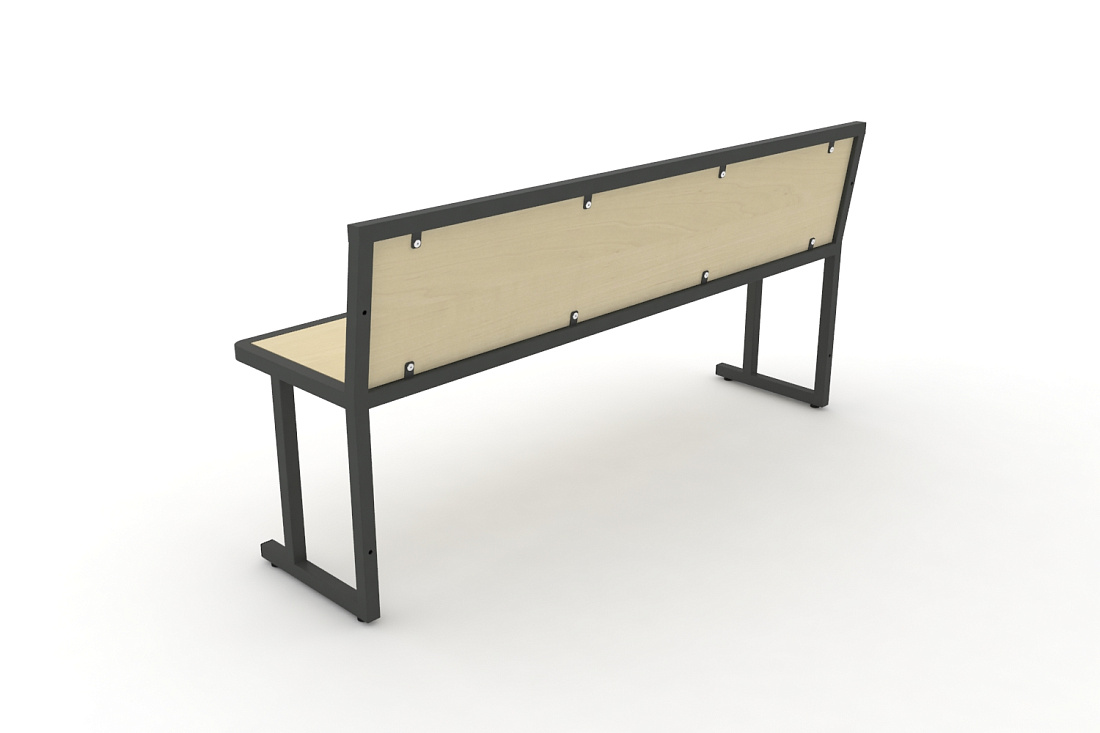 Скамья учебная трехместная DESK DK-1500L Клен / Антрацит Металл  стоимость