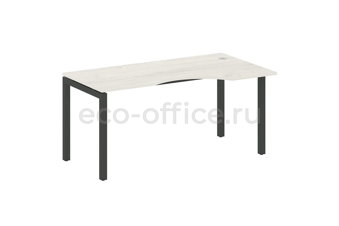 Стол криволинейный правый METAL SYSTEM QUATTRO 5x5 50БП.СА-1 Пр Дуб Наварра / Антрацит металл  купить в Москве