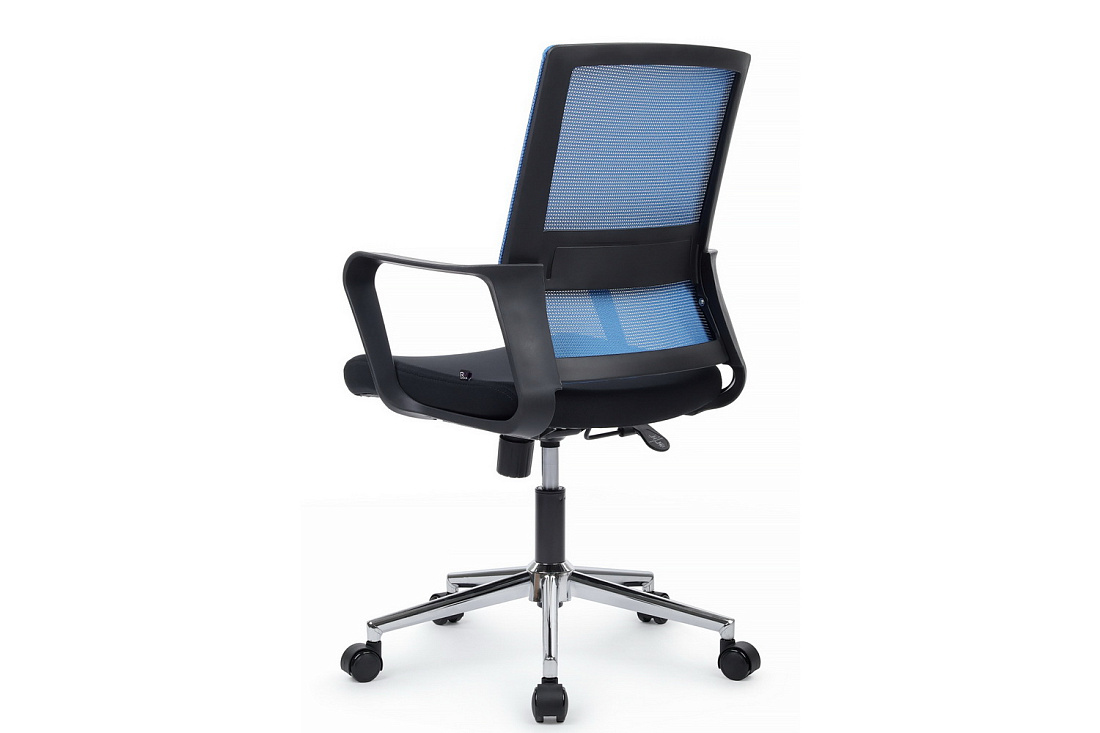кресло rv chair mint m1029mbe синяя сетка / чёрная ткань фото