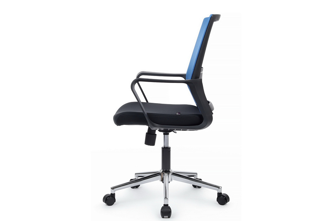 кресло rv chair mint m1029mbe синяя сетка / чёрная ткань фото