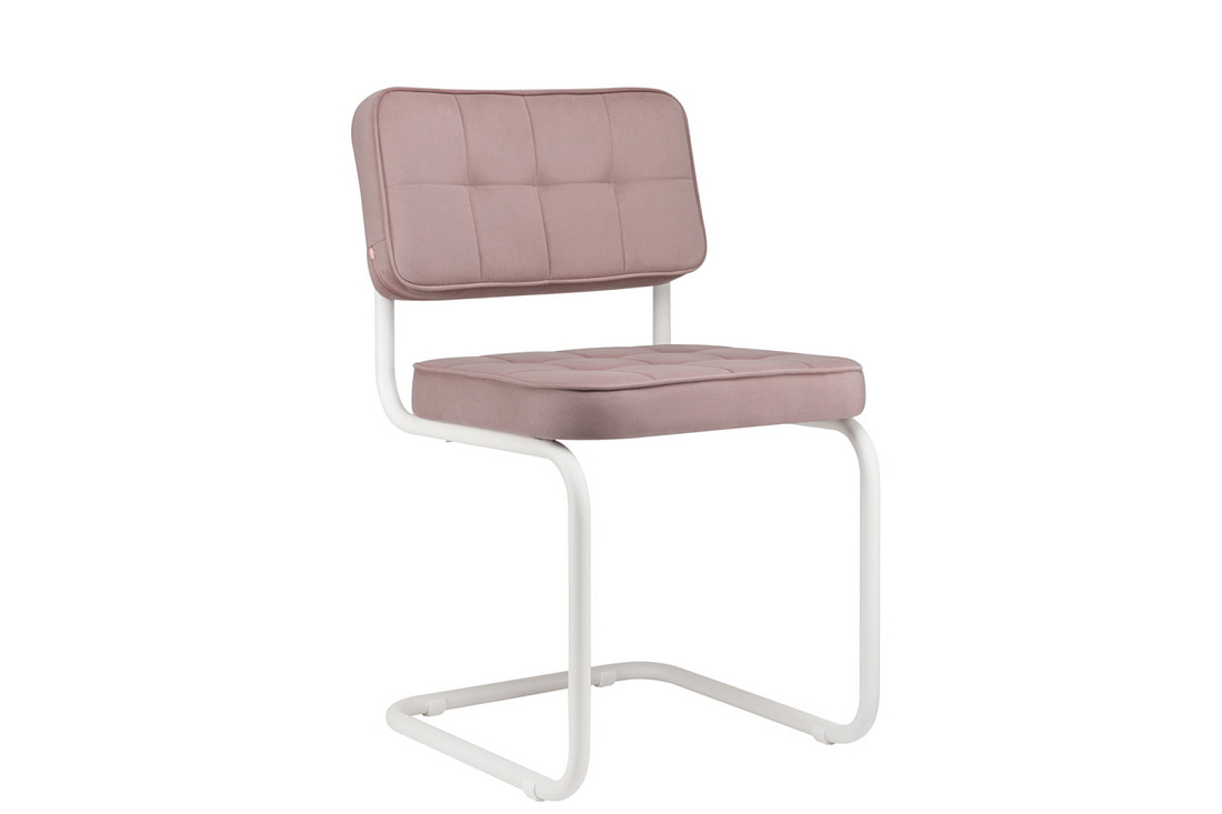 комплект конференц-кресел eco-chair colombo comfort clm-05 розовый велюр / белый металл фото