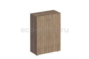 Шкаф для документов средний закрытый КОМФОРТ К.364 Дуб Шамони Тёмный фото
