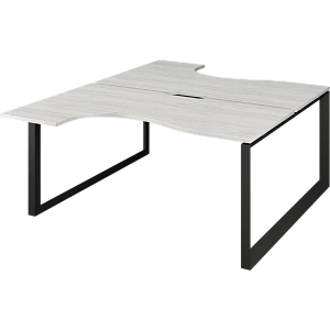 Бенч эргономичный на 2 рабочих места на металлокаркасе Protech НТМП.О.Б2-040 Сосна винтер/Антрацит фото