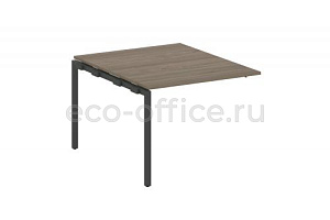 Проходной наборный элемент переговорного стола METAL SYSTEM QUATTRO 4x4 40БП.ППРГ-1 Вяз Благородный / Антрацит металл фото