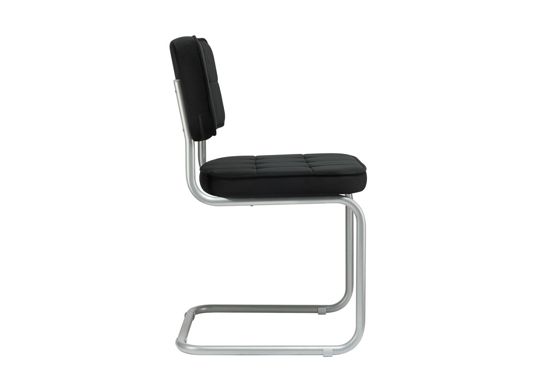 конференц-кресло eco-chair colombo comfort clm-05 черный велюр / серый металл фото