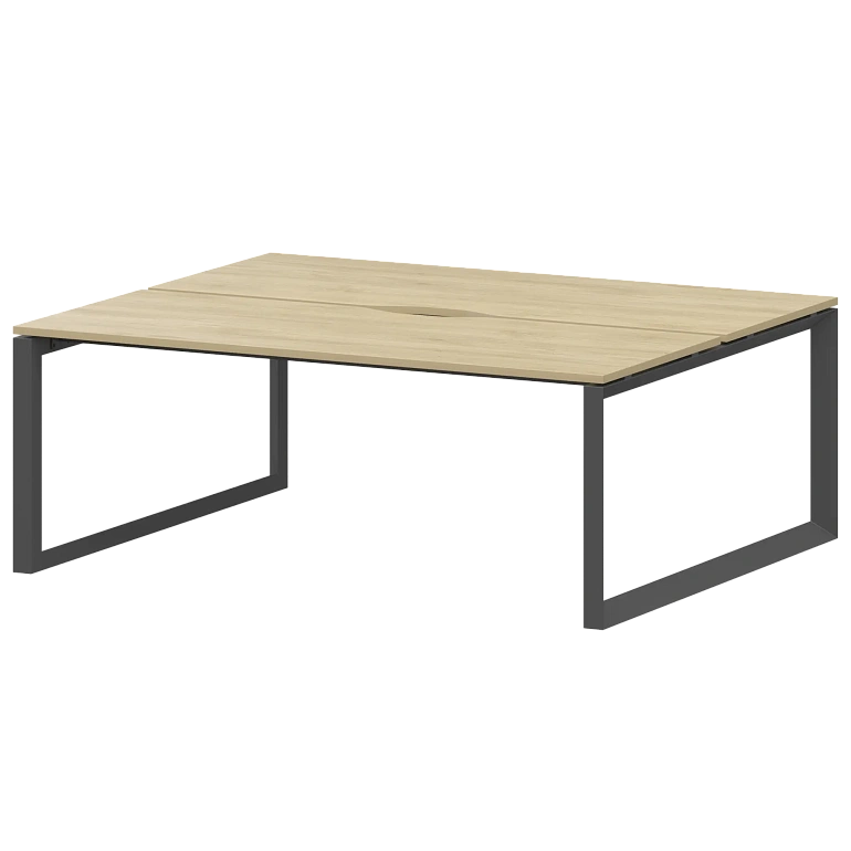 бенч двойной на 2 рабочих места на металлокаркасе protech нтмп.о.б2-200 баттл рок/антрацит фото