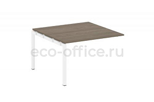 Проходной наборный элемент переговорного стола METAL SYSTEM QUATTRO 5x5 50БП.ППРГ-2 Вяз Благородный / Белый металл фото