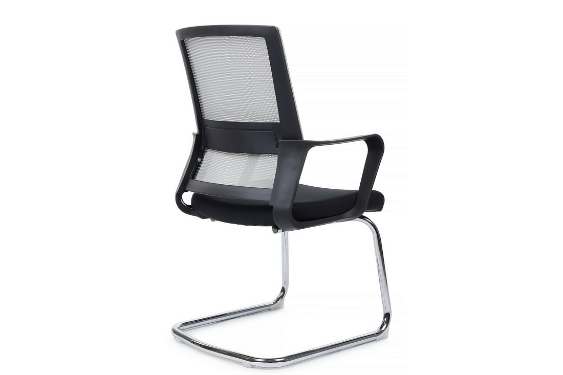 конференц-кресло rv chair mint m1029cbe серая сетка / чёрная ткань фото