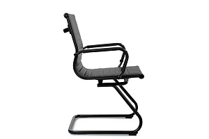 Конференц-кресло RV Chair HUGO 6002-3SEB Чёрная экокожа фото