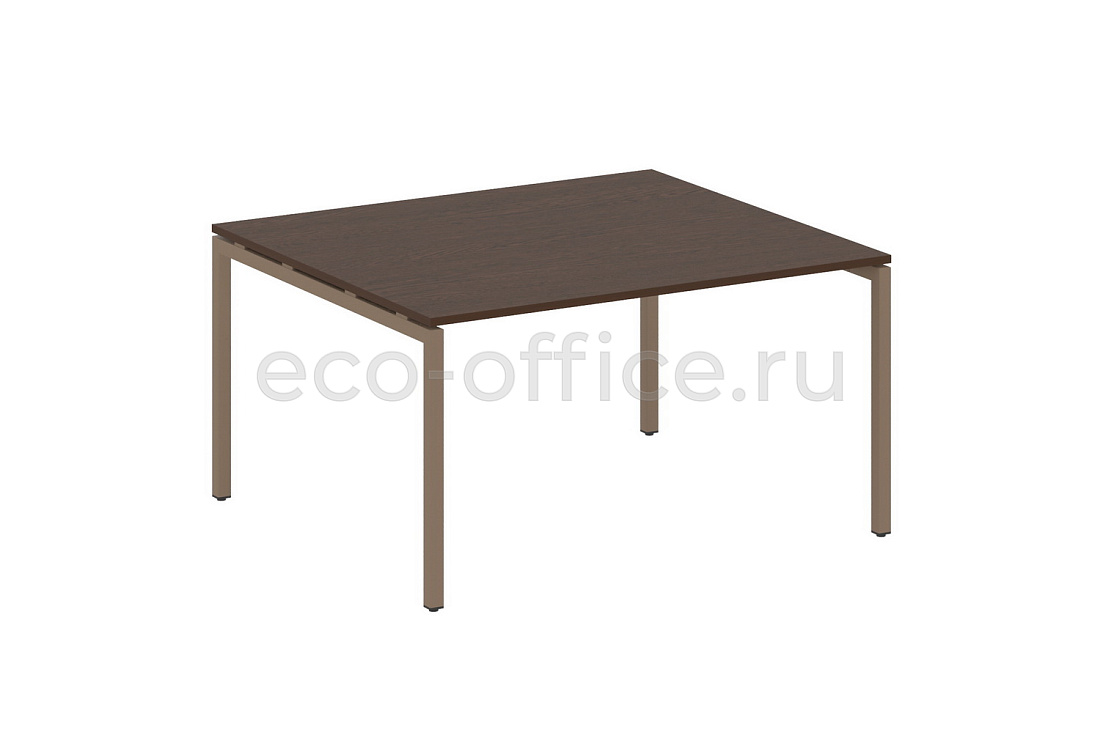 Стол переговорный (1 столешница) METAL SYSTEM QUATTRO 4x4 40БП.ПРГ-1.3 Венге Цаво / Мокко металл  стоимость