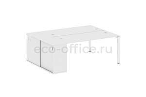 Рабочая станция с опорным шкафом-купе METAL SYSTEM STYLE БП.РС-СШК-1.4 Белый / Белый металл фото