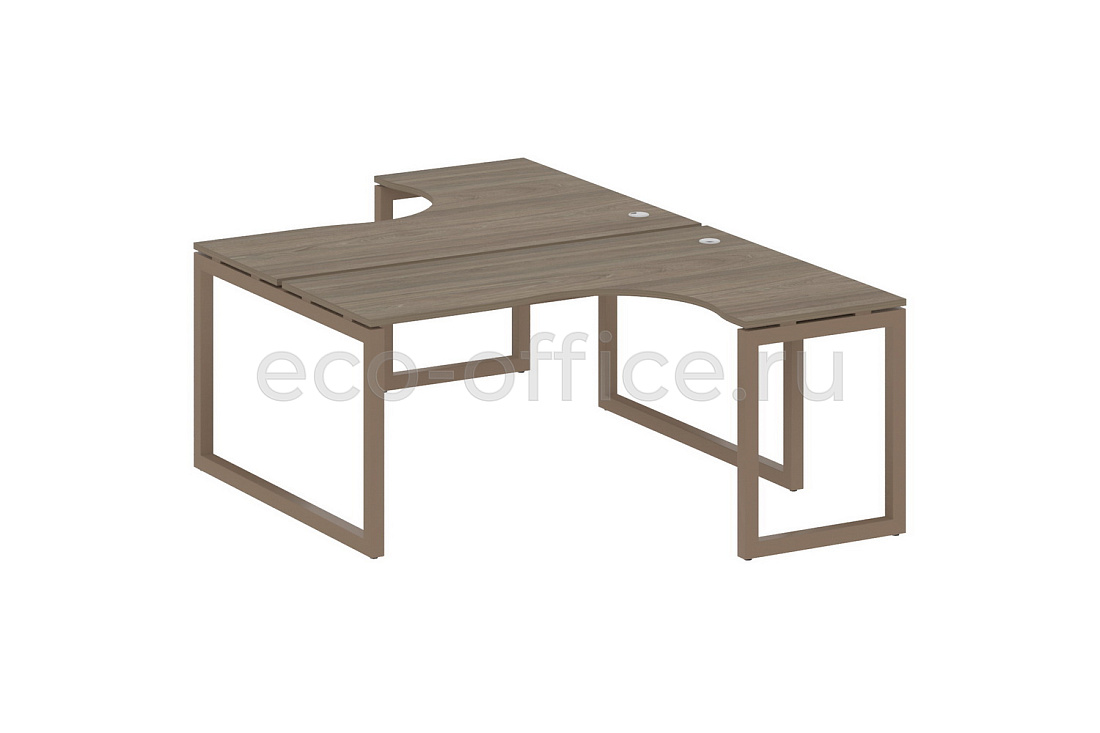 Рабочая станция криволинейная METAL SYSTEM QUATTRO 5x5 50БО.РАС-СА-2.4 Вяз Благородный / Мокко металл  стоимость