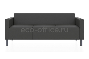 Трехместный диван ЕВРО экокожа Euroline 996 Железно-серый фото