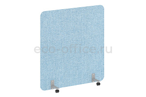 Перегородка на металлических опорах, на роликах R-LINE SOFT AP.R-136-150 Рогожка Romeo 01 / Серый металл фото