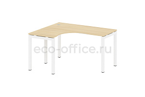 Стол криволинейный левый METAL SYSTEM QUATTRO 5x5 50БП.СА-3 Л Акация Лорка / Белый металл фото