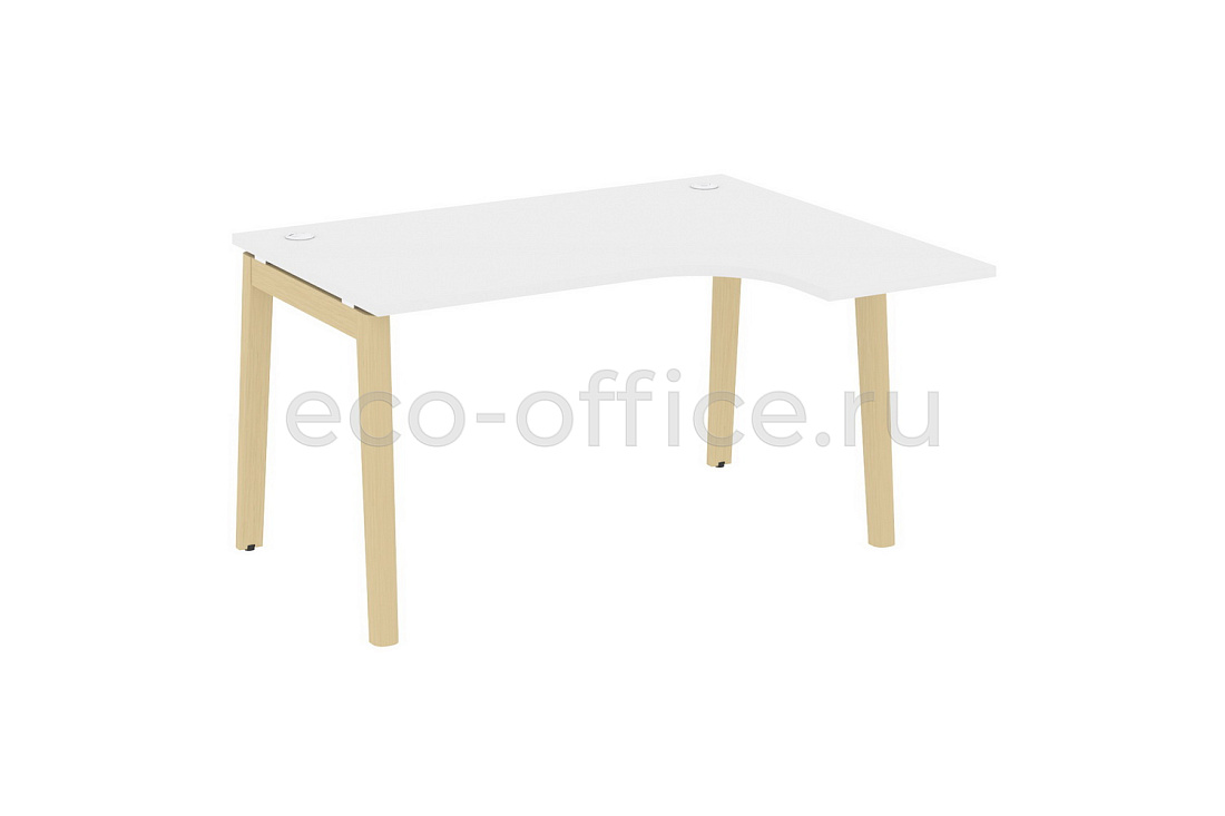 Стол эргономичный правый ONIX WOOD OW.SA-3 (R) Белый Бриллиант / Дуб Светлый  стоимость