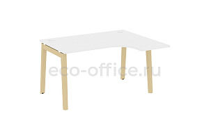 Стол эргономичный правый ONIX WOOD OW.SA-3 (R) Белый Бриллиант / Дуб Светлый фото
