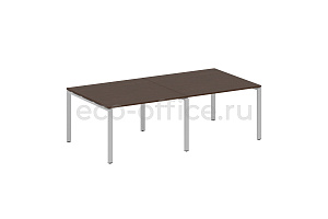 Стол переговорный (2 столешницы) METAL SYSTEM STYLE БП.ПРГ-2.2 Венге Цаво / Серый металл фото