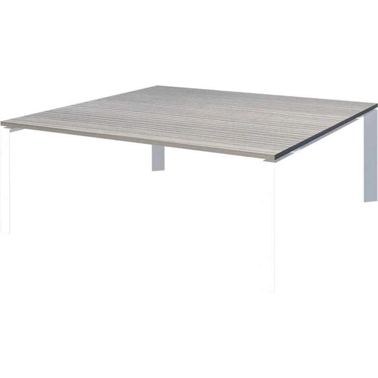 стол переговорный на металлокаркасе protech нтмп.п-140.11 лиственница/белый фото