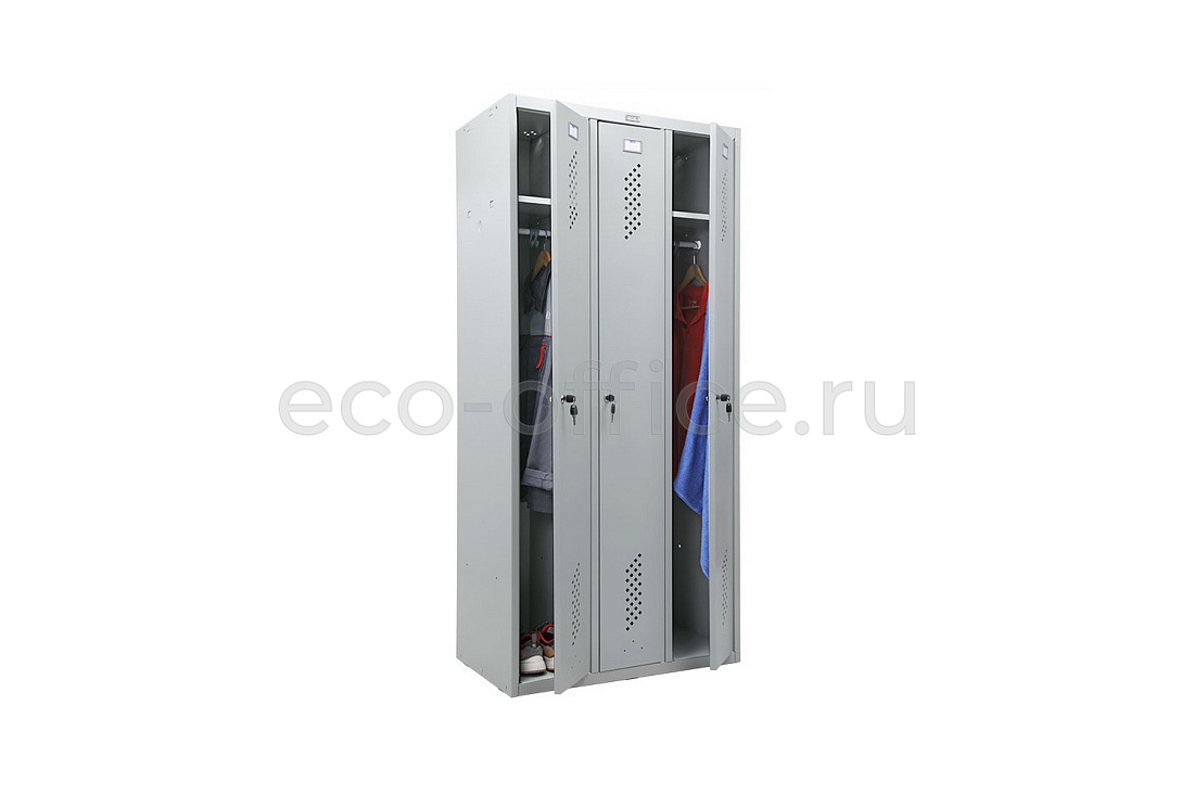 Шкаф для раздевалок ПРАКТИК Стандарт LS-31 Серый RAL 7038  стоимость