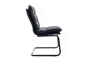 Кресло RV Chair PEGAS PS-919 Чёрная экокожа / Чёрный металл фото