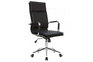 Кресло руководителя RV Chair HUGO 6003-1SE Чёрная экокожа фото