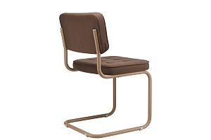 Конференц-кресло ECO-CHAIR COLOMBO Comfort CLM-05 Коричневый велюр / Капучино металл фото
