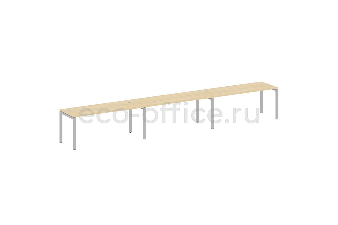 Рабочая станция на 3 рабочих места METAL SYSTEM QUATTRO 5x5 50БП.СМ-3.5 Акация Лорка / Серый металл  стоимость
