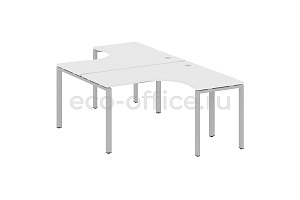 Рабочая станция криволинейная METAL SYSTEM STYLE БП.РАС-СА-2.3 Белый / Серый металл фото