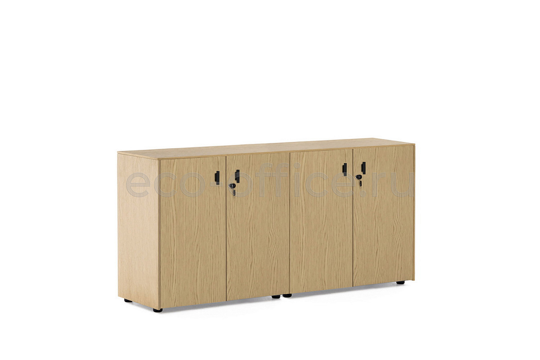 Шкаф низкий 4 двери EXE 101 721 OAK 09 Дуб Светлый / Чёрный  стоимость