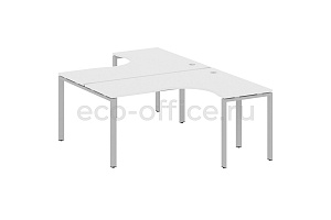 Рабочая станция криволинейная METAL SYSTEM STYLE БП.РАС-СА-2.4 Белый / Серый металл фото