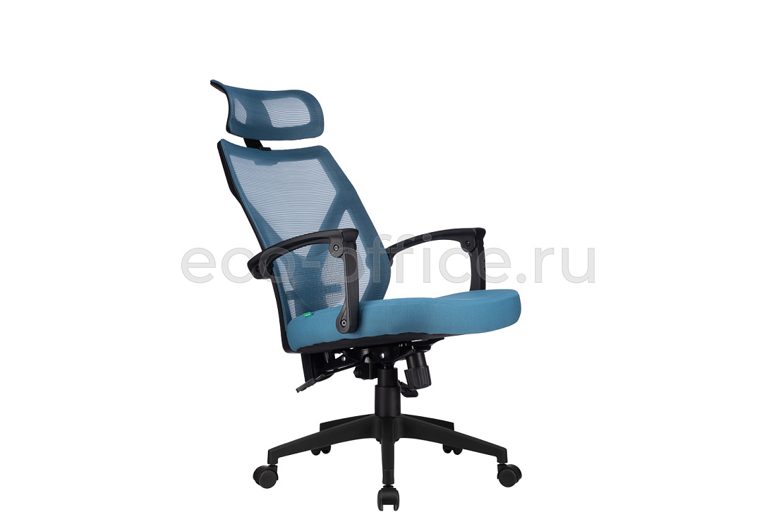 Кресло RV Chair OLIVER W-203 AC Чёрный пластик / Синяя сетка  стоимость