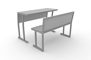 Комплект для первого ряда DESK DKN-1100SPL Серый / Серый металл фото