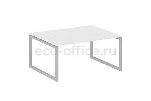 Стол переговорный (1 столешница) METAL SYSTEM QUATTRO 5x5 50БО.ПРГ-1.4 Белый / Серый металл фото