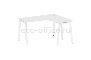 Стол криволинейный правый METAL SYSTEM STYLE БА.СА-3 (R) Белый / Белый металл фото