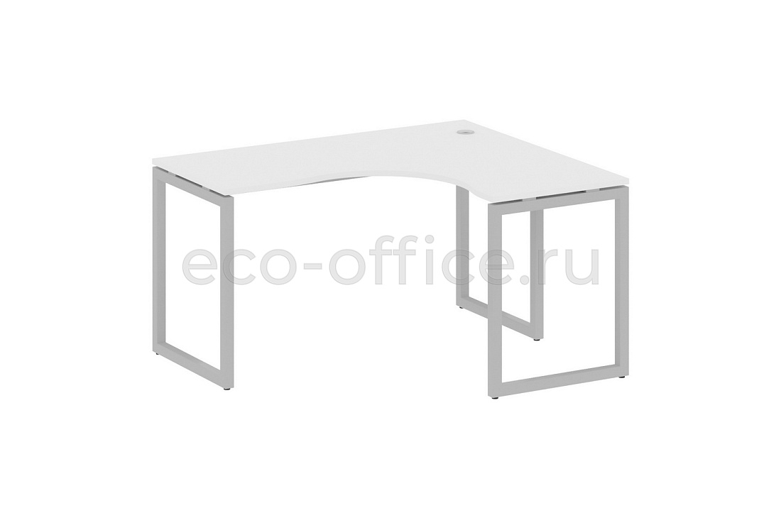 Стол криволинейный правый METAL SYSTEM QUATTRO 4x4 40БО.СА-3 Пр Белый / Серый металл  стоимость