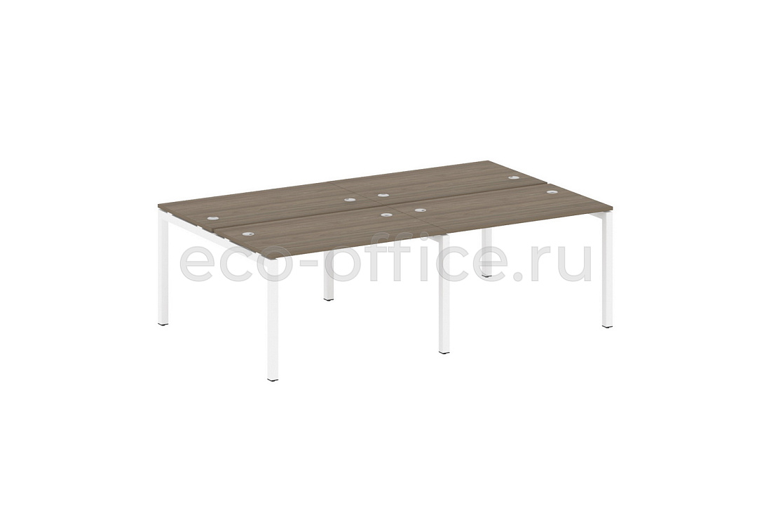 Рабочая станция на 4 рабочих места METAL SYSTEM QUATTRO 5x5 50БП.СМ-4.2 Вяз Благородный / Белый металл  стоимость