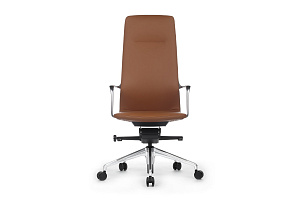 Кресло руководителя RV Design PLAZA FK004-A13 Светло-коричневая кожа фото