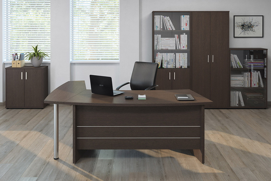 кабинет руководителя grand дуб тёмный фото