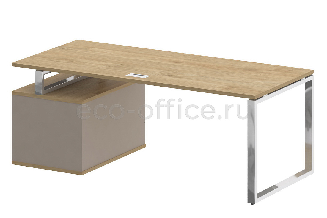 Стол руководителя c опорной тумбой SHIFT SK.SRT-200 (R) Тиквуд Светлый / Капучино  стоимость