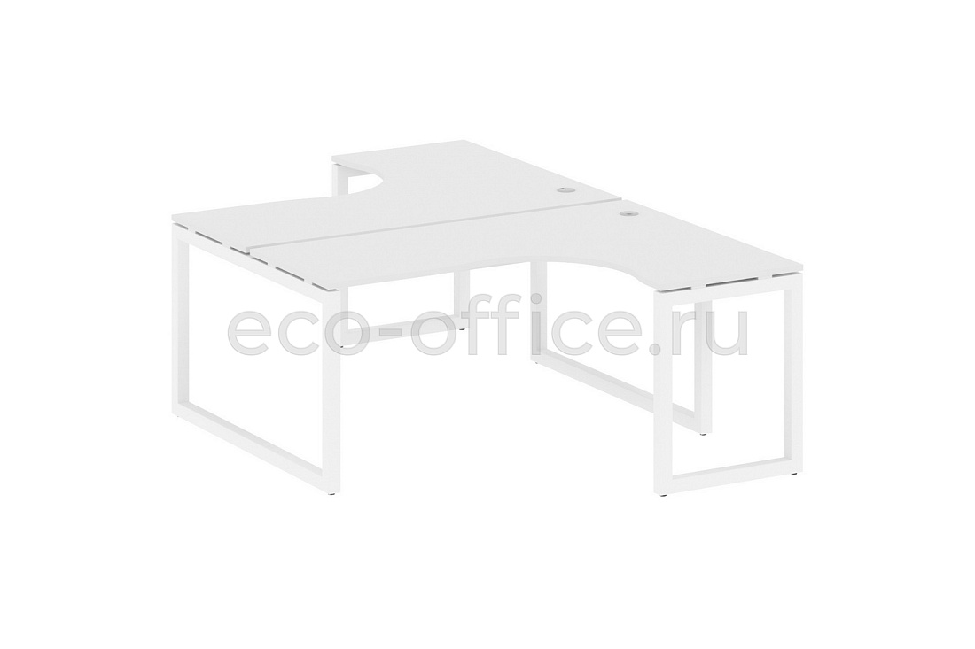 Рабочая станция криволинейная METAL SYSTEM QUATTRO 5x5 50БО.РАС-СА-2.4 Белый / Белый металл  стоимость
