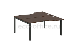 Рабочая станция криволинейная METAL SYSTEM QUATTRO 5x5 50БП.РАС-СА-2.1 Венге Цаво / Антрацит металл фото