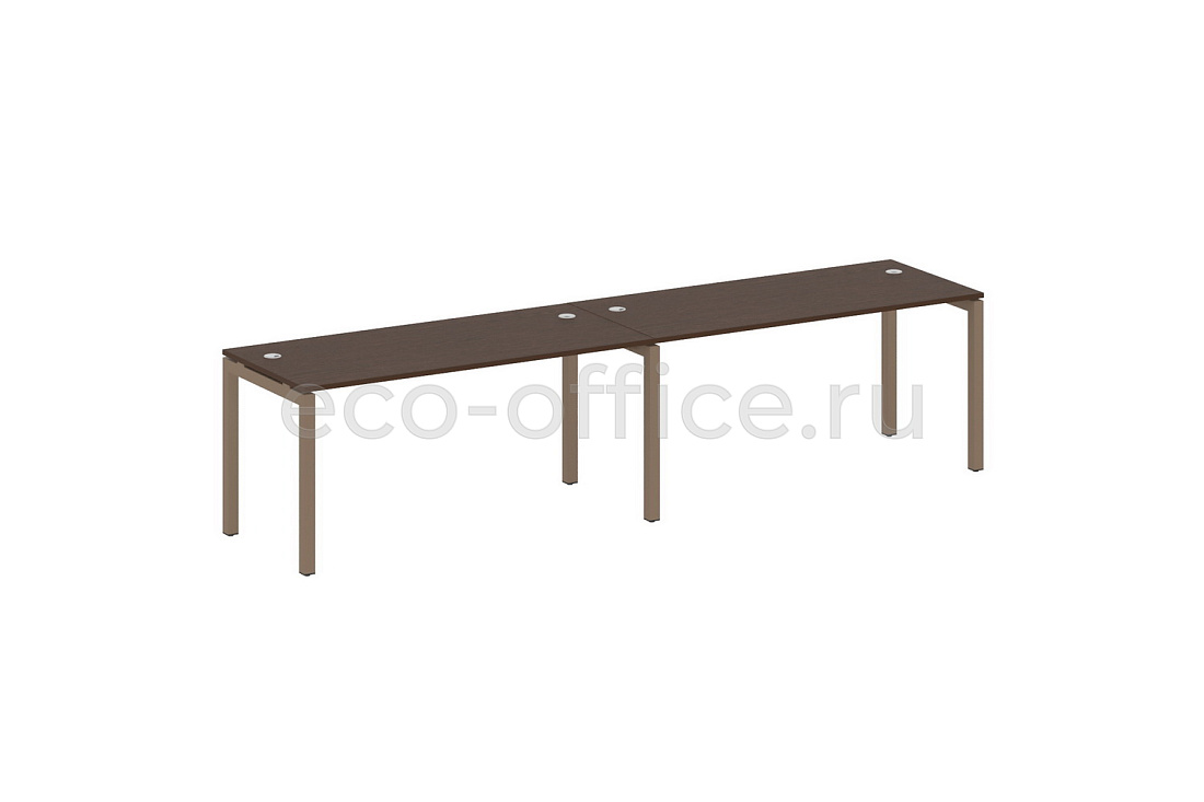 Рабочая станция на 2 рабочих места METAL SYSTEM QUATTRO 5x5 50БП.СМ-2.4 Венге Цаво / Мокко металл  стоимость
